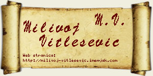 Milivoj Vitlešević vizit kartica